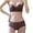 Coffee, variant on Strapless Underwear Set for Women Non-slip Gathering Anti-sagging Bras Traceless No Underwire Front Buckle Bra Sets S