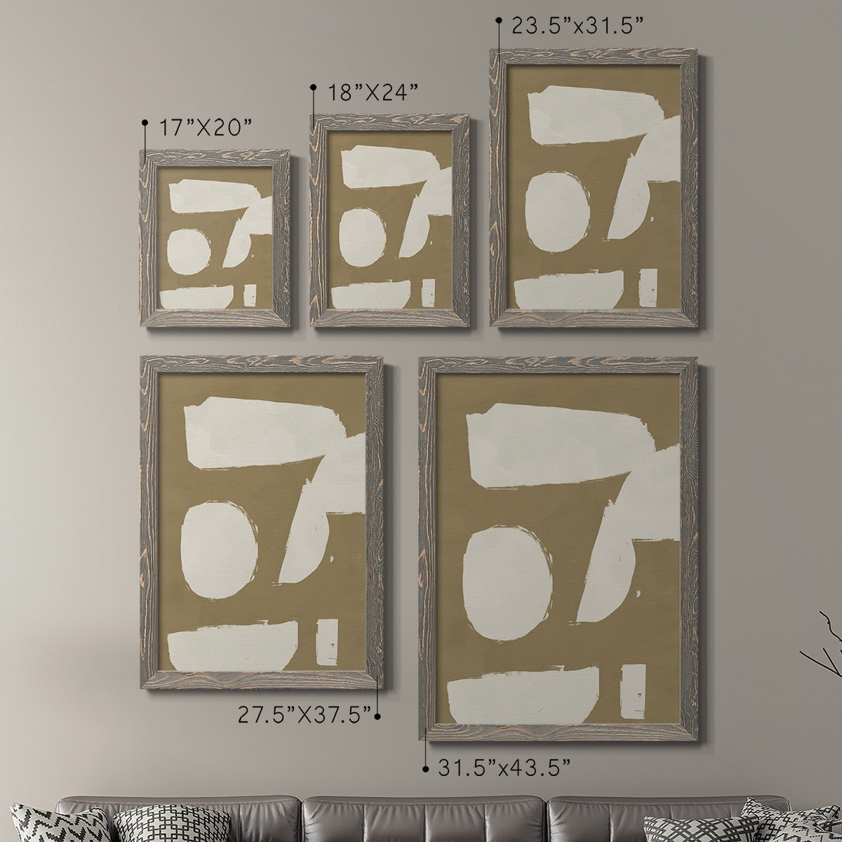Chunky Abstract I - Premium Framed Canvas 2 Piece Set - Ready to Hang