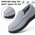 thumbnail image 4 of CHICVOMEY Men's Suede Moccasin Slippers with Faux Fur Lining - Indoor Outdoor Winter House Shoes Slip-On Slippers, 4 of 10