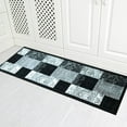 thumbnail image 1 of Kitchen Rug Non-Skid Runner Kitchen Mat Non-Slip Rug for Kitchen Floor with Rubber Backing Entryway Hallway Floor Mat Low Profile Door Mat (20" x 59") Gray Black Squares, 1 of 6