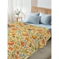 thumbnail image 5 of Queen Flat Sheet Only Fall Thanksgiving Farm Pumpkin Soft Microfiber Cooling Bedding Sheets Maple Leaves Acorns Berry Flat Bed Sheet for Hotel,Home Decor, 5 of 9