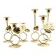 thumbnail image 4 of Candelabros cónicos de oro francés, candelabros decorativos, candelabros para mesa o repisa, centros de mesa, bodas, cenas, fiestas, decoración del hogar, 4 of 6