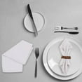 thumbnail image 4 of Gold Textiles Cloth Napkins 18x18 Inches White 12 Pack Dinner Napkins, Poly Cotton Soft & Reusable, 4 of 6