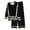 Black, variant on MDUKONU Women's Trousers Suit With Round Neck Top And Wide Leg Pants For Effortless Style Black One Size