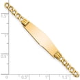 thumbnail image 3 of 14K Yellow Gold Semi-Solid Soft Diamond Shape Cuban Link Id Bracelet (7 X 7.5) Made In United States dcid106c-7, 3 of 5