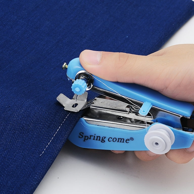 Biplut 1 Set Sewing Machine Fast Stitch Labor-saving Plastic Fabric Clothes  Sewing Tools Quick Stitching Supplies for Home (Blue) 