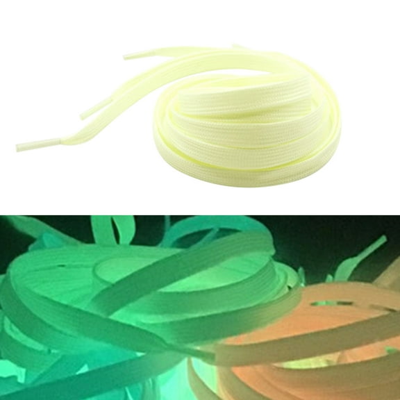 LULULION 1Pairs Glow in The Dark Yellow Shoe Laces Sports Shoe Laces for Decoration