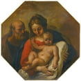 thumbnail image 2 of Sebastiano Ricci 12x12 Gold Ornate Wood Frame and Double Matted Museum Art Print Titled - The Holy Family, 2 of 4