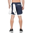 thumbnail image 3 of CaComMARK PI Workout Shorts for Men 2 in 1 Running Shorts Gym Athletic Quick Dry Shorts with Liner Navy M(M), 3 of 6