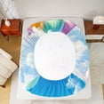 thumbnail image 5 of Castle Fairy Kawaii Bow Cat Girl Twin Sheet Sets,Happy Easter Eggs Bedding, 5 of 7