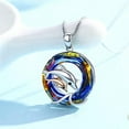 thumbnail image 5 of Dolphin Ocean Necklace,Animal Crystal Dolphin Pendant for Women, 5 of 6