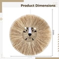 thumbnail image 4 of Raffia Lion Wall Decor, Nordic Style Animal Head Wall Hanging Decor for Nursery Room, Handmade Straw Woven, Lightweight, Natural, Safe, 19.7/23.6 in (50 / 60 cm), 4 of 5