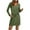 Army Green, variant on MaFYtyTPR Casual Dersses for Women Fashion Solid Color Pocket Elastic Lace Up Long Sleeved V-Neck Dress Army Green L
