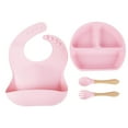 thumbnail image 3 of Yaoyar Children's Platey Set, Suction Cup Food Grade Infant And Child Food Bowl, Bib, Fork And Spoon, Kitchen Utensils Clearance, 3 of 5