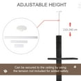 thumbnail image 4 of PawHut Cat Tree Floor to Ceiling Condo w/ Jute Scratching Post Dangling Ball Adjustable 86.5" H -96.5" H, gray, 4 of 8