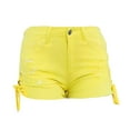 thumbnail image 4 of Gubotare High Waisted Denim Shorts Women Women's Cut Off Denim Jean Shorts Ripped Distressed (Yellow,Size S), 4 of 4