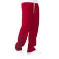 thumbnail image 6 of Mans Casual Pants Solid Color Drawstring Pockets Straight Sweatpants Red, 6 of 9