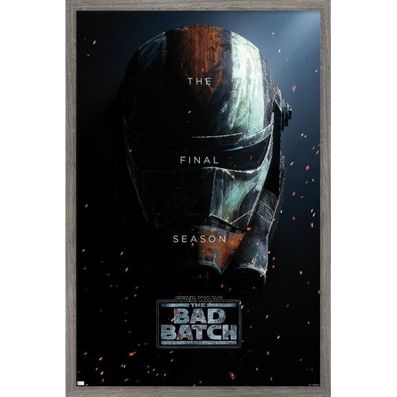 Star Wars: The Bad Batch - Final Season Helmet One Sheet Wall Poster, 22.375" x 34" Framed