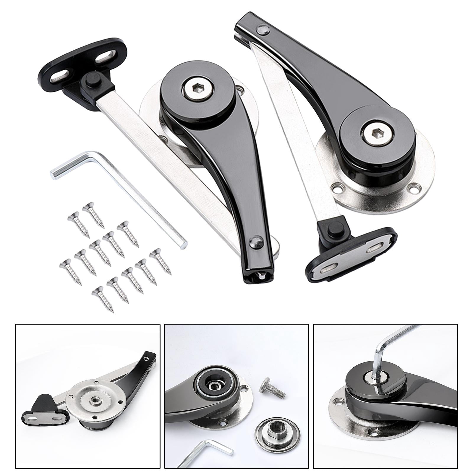 Esquirla Cabinet Door Support Rod Fold Down Doors Pull Rod Heavy Duty Zinc Alloy Fold Down Door Support Rod for Bathroom Cabinet