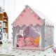 thumbnail image 3 of Kids Play Tent, Child Size Castle Pop-Up Tent Cotton Tent Gift for Girls and Boys (FMY), 3 of 5