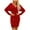 Dresses for Women Wine, variant on Sexy Bodycon Dresses for Women Slim Fit Cable Knitted Trendy Long Batwing-Sleeve V Neck Stretchy Solid Color Soft Tie Work Mini Dress