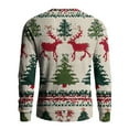 thumbnail image 5 of Stamzod Christmas Sweaters for Men Reindeer Printed Crewneck Oversized Sweater Holiday Party Casual Long Sleeve Pullover Tops Khaki Q XXL, 5 of 6