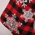 thumbnail image 6 of 18" Black and Red Buffalo Plaid Christmas Stocking with Sherpa Cuff, 6 of 7