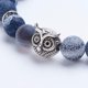 thumbnail image 2 of Pulsera de ágata natural envejecida con cuentas elásticas y espaciadores de aleación. Conjunto de pulseras multicapa., 2 of 2