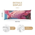 thumbnail image 3 of Rateoe Long Body Pillow Cover, 20x54 Inches Body Pillow Cases, Soft Brushed Microfiber Zipper Design, Pink Parrot Tropical Blossoms -Pillows Not Included, 3 of 7