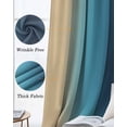 thumbnail image 6 of Blue Teal Yellow Ombre Blackout Curtains 90 Inch Length 2 Panels Set for Living Room Bedroom, Farmhouse Modern Gradient Art Privacy Window Treatment Thermal Insulated Black Out Drapes 52"x90", 6 of 8