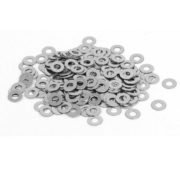 M2 304 Stainless Steel Flat Washers Spacers Fastener DIN125 200PCS