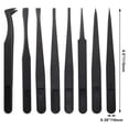 thumbnail image 3 of Pinzas de plástico de precisión de 8 piezas, juego de pinzas antiestáticas de 4,5-4,8 pulgadas con puntas curvas y rectas para ensamblaje electrónico, 3 of 5