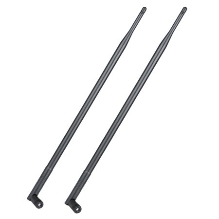 2-pack Omni-Directional Wi-Fi Long Range RP-SMA Dual Band 9 Dbi Antenna 2.4/5Ghz High Gain WiFi Router Wireless Tilt (Best Long Range Wifi Antenna)