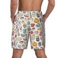 thumbnail image 2 of Lsque Mens Swim Trunks Cooking Utensils Pattern - Bathing Suit Compression Liner - Beach Swim Shorts Swimwear - (S-3XL) - Stretch Quick Dry -3X-Large, 2 of 9