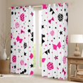 thumbnail image 2 of Manfei Pink Cheer Bow Blackout Curtains Set of 2 (52x84 Each) For Girls,Cute Coquette Print Window Curtains For Kids, 2 of 7
