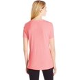 thumbnail image 3 of Hanes T-Shirt Col en V pour Femmes X-Temp, L, Rose Néon Chiné, 3 of 3
