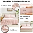 thumbnail image 5 of Queen Comforter Set, Dark Grey 7 Pieces Bed in a Bag All Season Bedding, with Stitch Quilted Comforter Flat Sheet Fitted Sheet Pillowcases, 5 of 9
