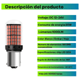 thumbnail image 5 of 2 Focos Led 1156 Bau15s Direccionales Py21w 7507 Cuartos Luz Roja 150° Malubero Rojo, 5 of 5