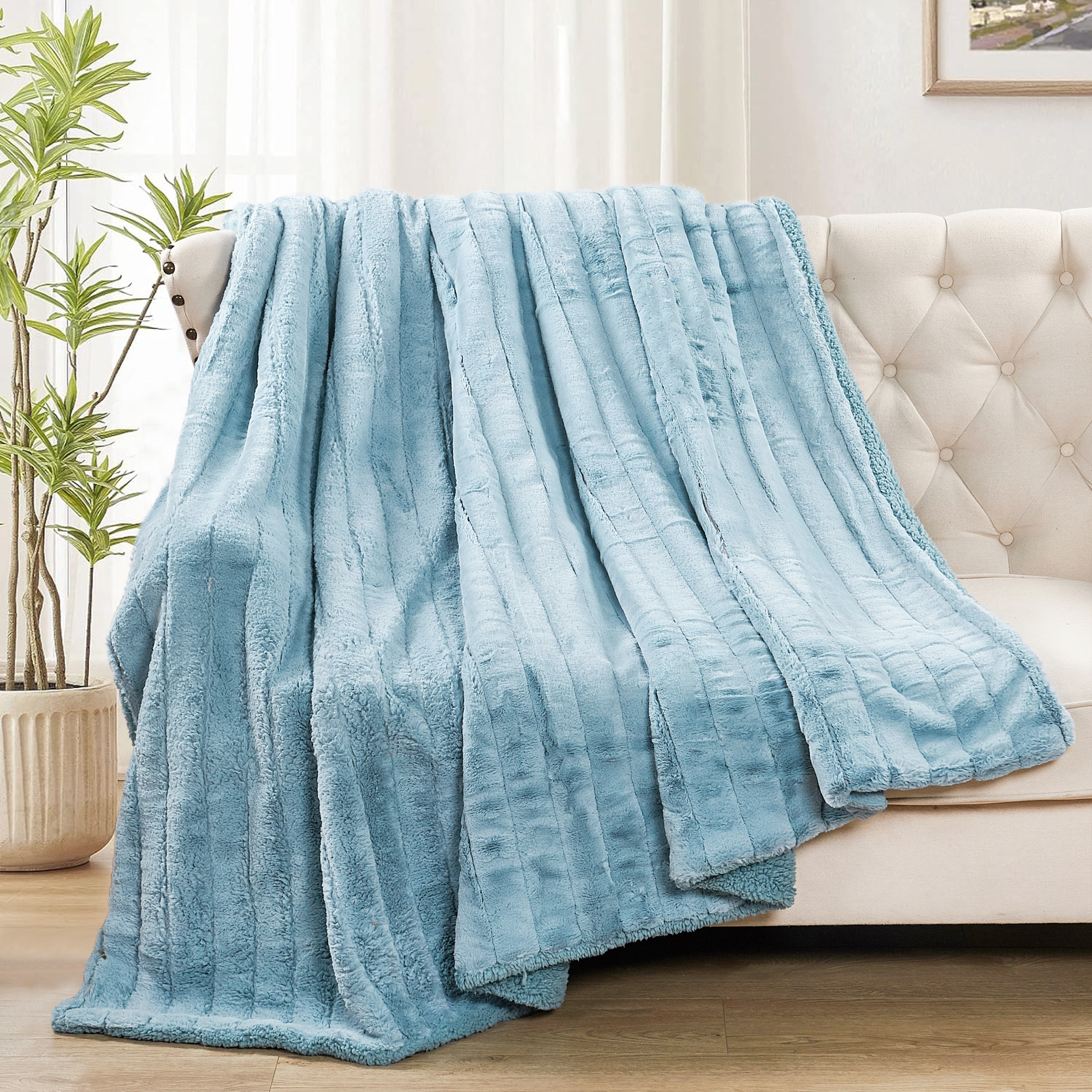 Home Soft Things Super Soft Decorative Throw Blanket Bed Cover- Arona - Oversize (118" x 95")