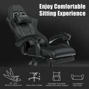 Bigzzia Gaming Chair, Computer with Lumbar Support Height Adjustable with 360-Swivel Seat and Headrest for Office or Gaming (Blue)