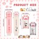 thumbnail image 2 of 4 Uds. Sacapuntas con Forma de Pata de y RetráCtil en Forma de Pata de Sacapuntas Kawaii Suministros Escolares para Gatos, 2 of 7