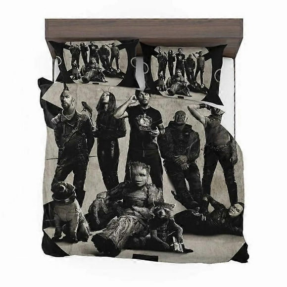 v4431 Bed Sheets Galaxy Protectors Guardians of the Stars Duvet Cover Set Bedclothes Bed Sheets IU4431(240x260cm 94x102in)