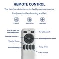 thumbnail image 5 of 52" Solid Wood Ceiling Fan with Light and Remote Control,Flush Mount Ceiling Fan with 3 Solid Wood Blades,Noiseless Reversible Motor,6 Speeds, Timeable,Ventilador for Living Room,Bedroom,Walnut, 5 of 8