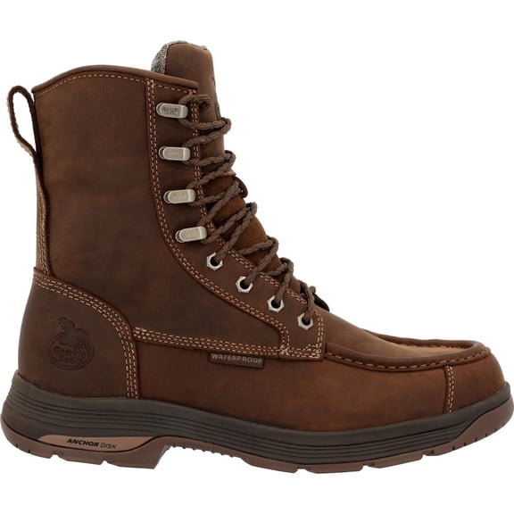 Georgia Boot Athens SuperLyte 8" Waterproof Side-Zip Moc Toe Work Boot
