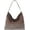 Coffee, variant on Women Glitter Rhinestone Shoulder Tote Handbag Sparkly Evening Armpit Bag Bling Suede Leather Hobo Bag