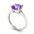 thumbnail image 2 of Solitaire Engagement Ring for Women - 2.5ct Simulated Alexandrite in 14K White Gold Promise Ring, 2 of 5