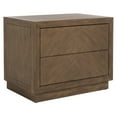 thumbnail image 4 of SAFAVIEH Couture Steve Contemporary Nightstand with 2 Drawers, Brown, 4 of 14