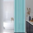 thumbnail image 3 of Teal Striped Window Privacy Film, Simple Art Vertical Stripe Farmhouse Static Cling UV Sun Blocking Heat Control Window Tint Day and Night, Non-Adhesive One Way Windows Privacy Cover 17.7''x78.7'', 3 of 7
