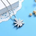 thumbnail image 4 of Marijuana Leaf Urn Necklace for Ashes for Men Women Adults Stainless Steel Maple Leaf Cremation Jewelry Urn Pendant, 4 of 7