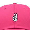 thumbnail image 2 of Dalix Peace Sign Embroidered V Cotton Dad Hat Baseball Cap Adjustable Mens in Hot Pink, 2 of 5